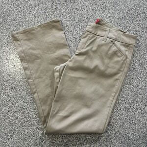 Dickies Chino Pants Womens 15 34x28 Girl College Pant High Rise Bootcut Khaki